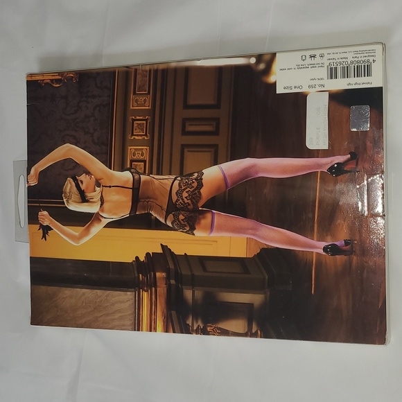 [NWT]💜 Purple Fishnet Mesh Thigh-High Stockings - Great for Halloween Costumes! - Picture 4 of 9